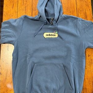 Adidas Slate Blue Hoodie with Logo